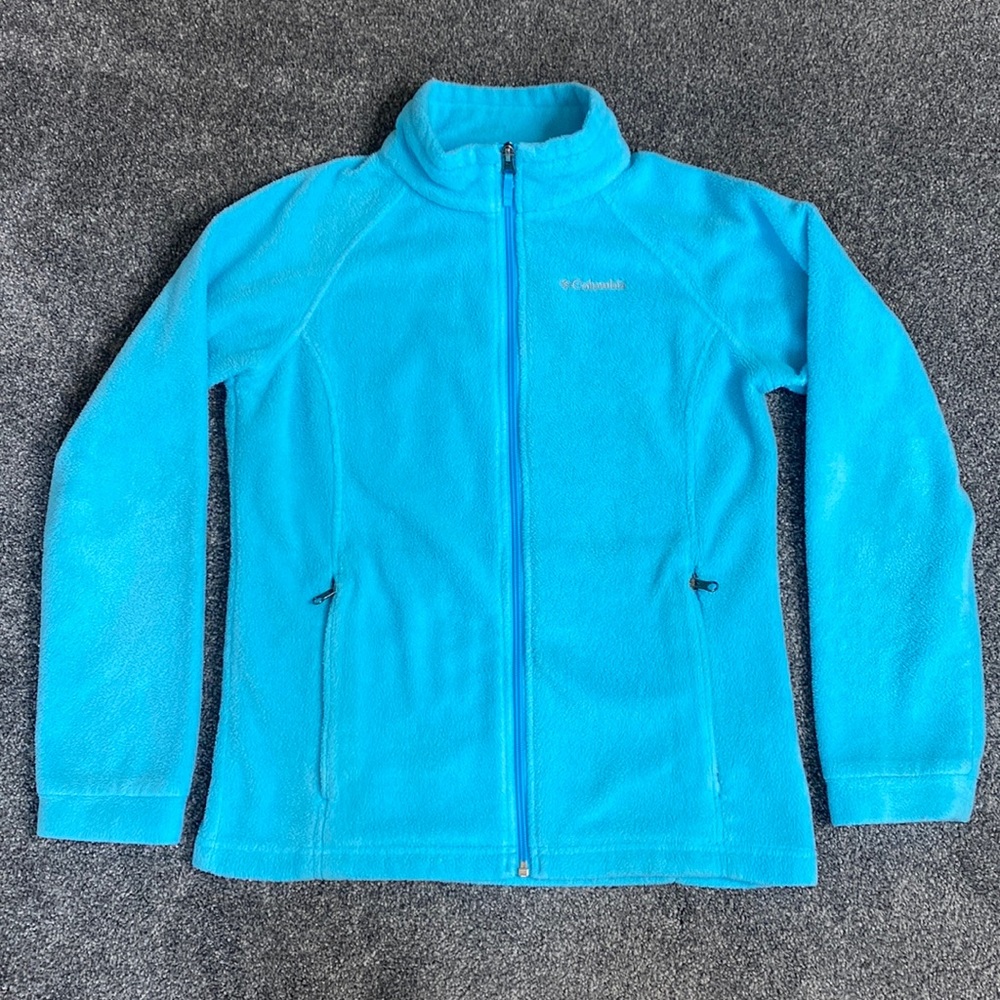 Girls Columbia Fleece Jacket Turquoise